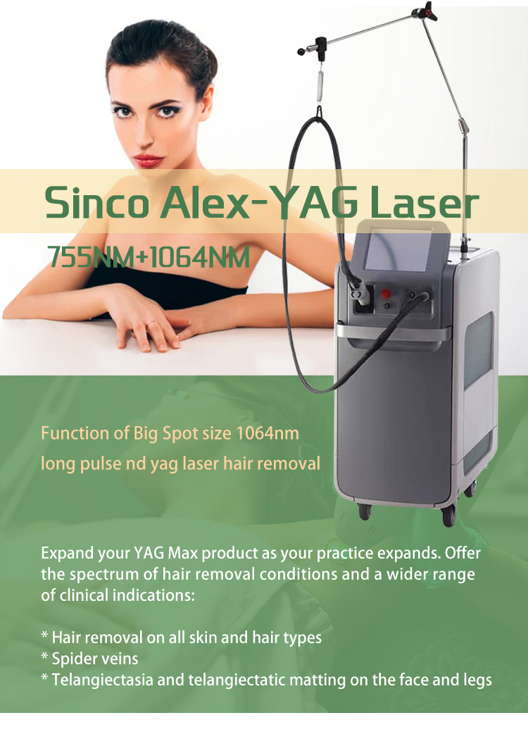 Sinco-Alex Alexandrite laser – Optimal Laser Hair Removal results and client satisfaction